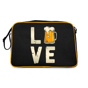 beer bavaria home proud local boar - Retro Bag - black/gold - Back