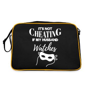Trio Swinger Cadeau Hotwife Ne Pas Tricher - Sac Retro - noir/or - Dos