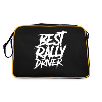 Rallyes Rallye Fahrer - Retro Tasche - Schwarz/Gold - Hinten