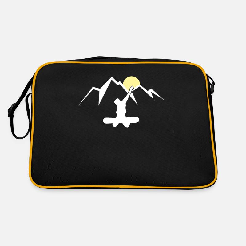 Snowboarding Snowboard Snowboarder Gift - Retro Bag - black/gold