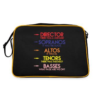 Drôle de musique chorale chant hommes chœur d’enfants - Sac Retro - noir/or - Dos