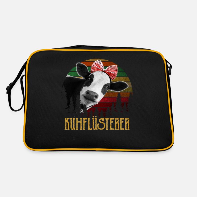 Kuh Tier Kühe Bauernhof Geschenk · Kuhflüsterer Retro Tasche