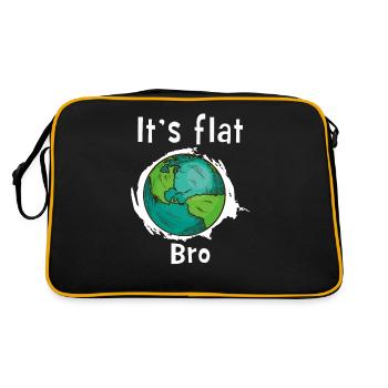 Sie ist flach Erde - Retro Tasche - Schwarz/Gold - Hinten