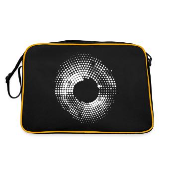 Vortex Design, Psychedelic Tee, Trippy Produkt, - Retro Tasche - Schwarz/Gold - Hinten