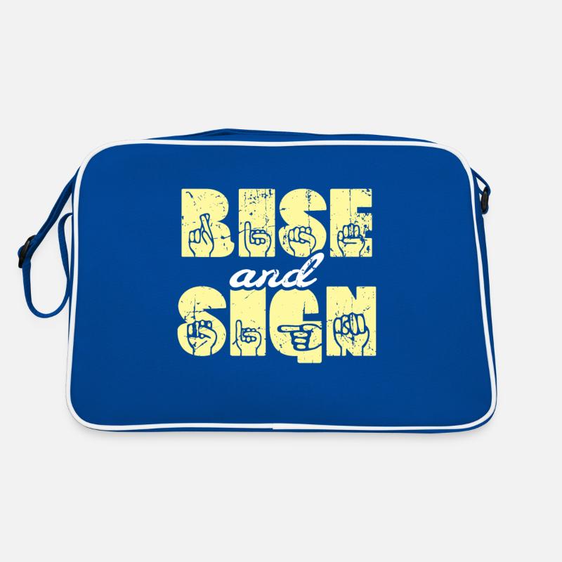 Sign Language ASL Sign Language Retro Bag