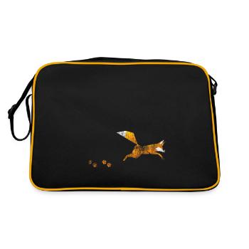Fox animal gift - Retro Bag - black/gold - Back