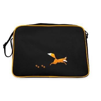 Fox animal gift - Retro Bag - black/gold - Back