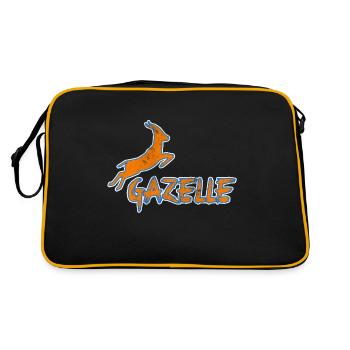 Gazelle cadeau animal - Sac Retro - noir/or - Dos