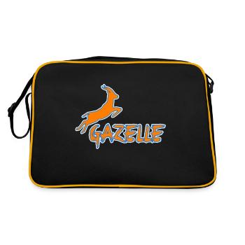 Gazelle cadeau animal - Sac Retro - noir/or - Dos
