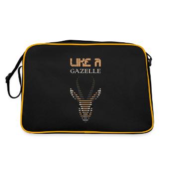 Gazelle cadeau animal - Sac Retro - noir/or - Dos