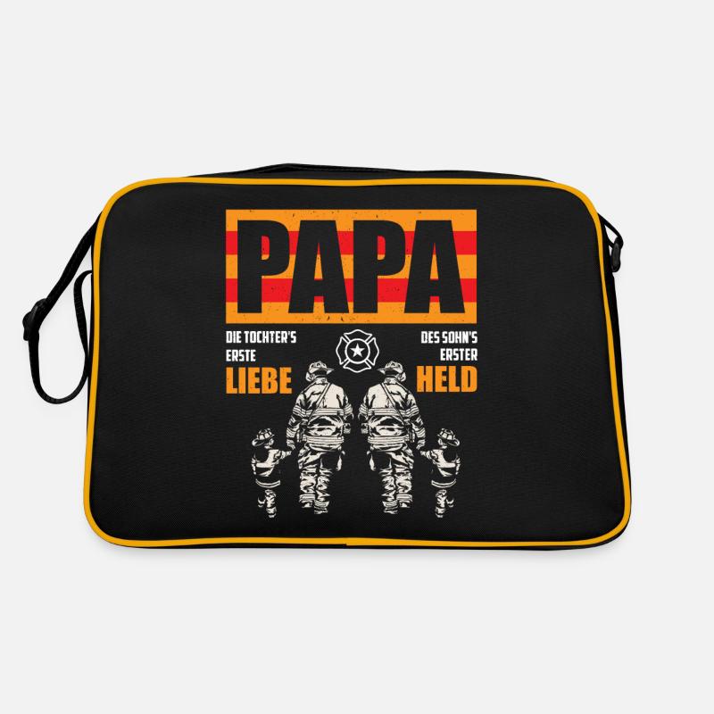Feuerwehr Papa Retro Tasche
