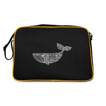 Impression de baleine, Aztec Art Tee, environnementaliste - Sac Retro - noir/or - Dos