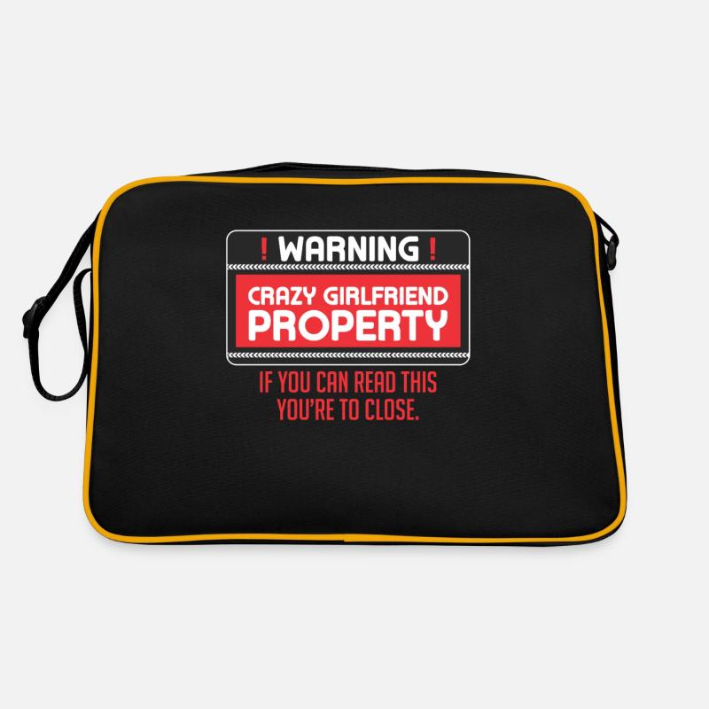 Verrückte Freundin Eigentum Freund Retro Tasche