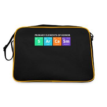 Science Sarcasm Primary Elements of Humor - Retro Bag - black/gold - Back