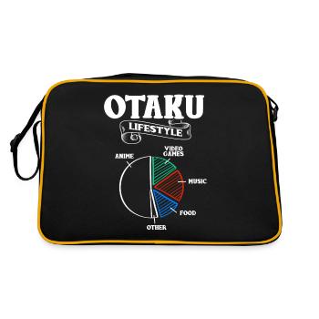 Anime Otaku Funny Manga Kawaii Senpai Gift - Retro Bag - black/gold - Back