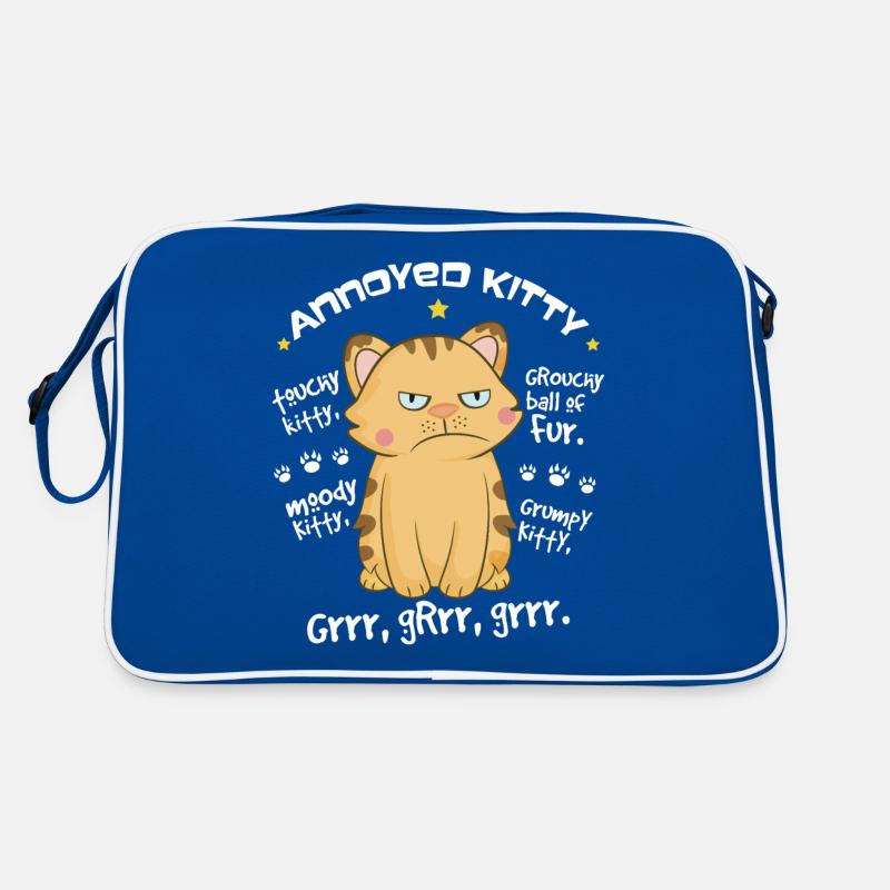 Impression de chat agacé Touchy Kitty pour les fans de chat Sac Retro