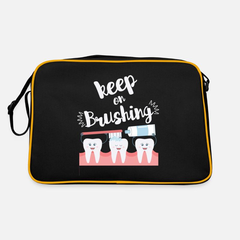 Cool Keep On Brushing Dentists gift Retro Bag