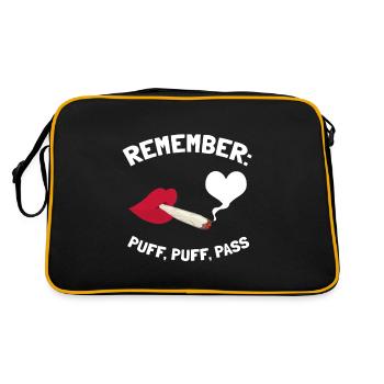 Fumer de l’herbe de cannabis 420 - Sac Retro - noir/or - Dos