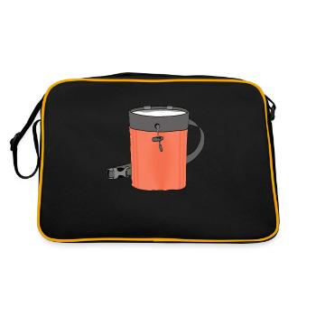 Escalade Sac de craie Grimpeur de rocher Cadeau - Sac Retro - noir/or - Dos