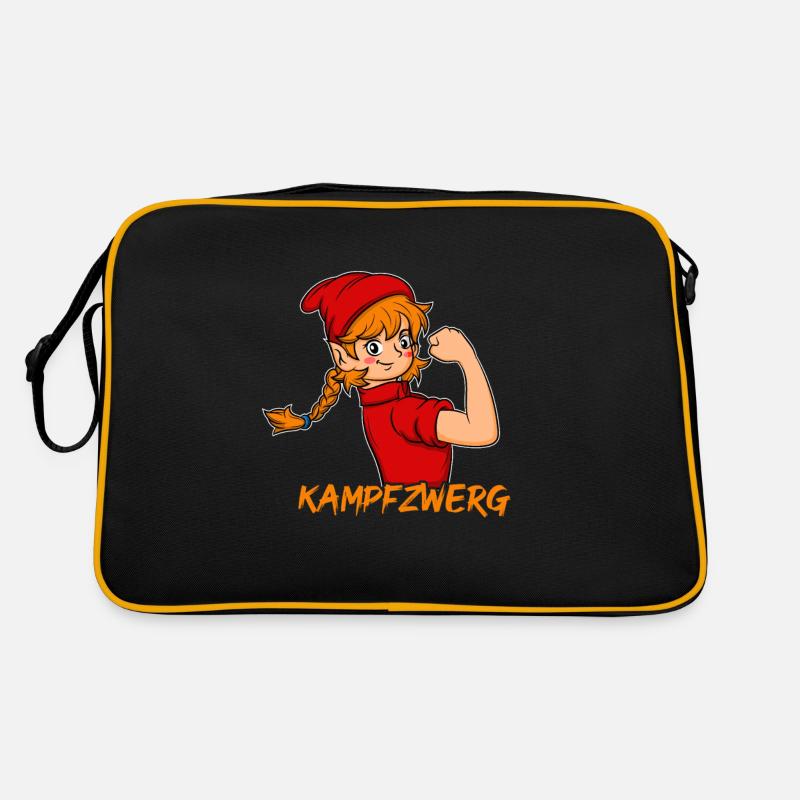 Kampfzwerg Klein aber Oho Kleinwüchsig Geschenk Retro Tasche