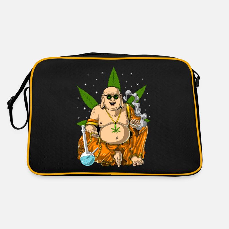 Buddha Smoking Weed Retro Bag