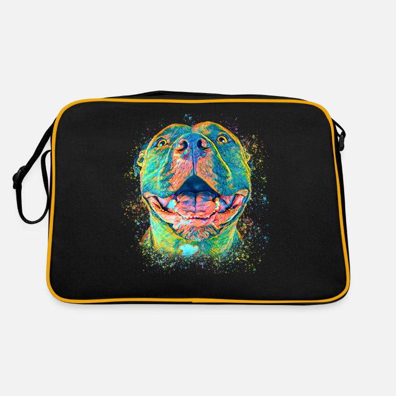Niedlicher Pitbull Retro Tasche