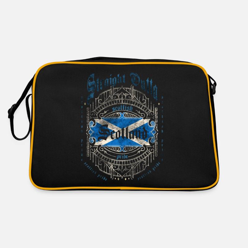 Schottland - Retro Tasche - Schwarz/Gold