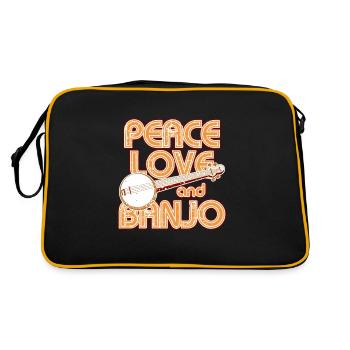 Banjo Lover - Amour de la paix et banjo - Sac Retro - noir/or - Dos