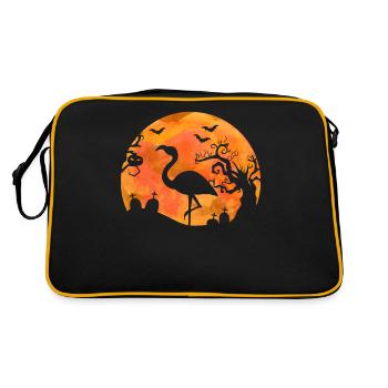 T-shirt flamant Halloween cadeau flamant rose - Sac Retro - noir/or - Dos