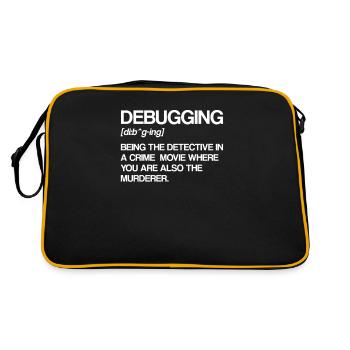 Debugging Definition | Programmer, computer scientist - Retro Bag - black/gold - Back