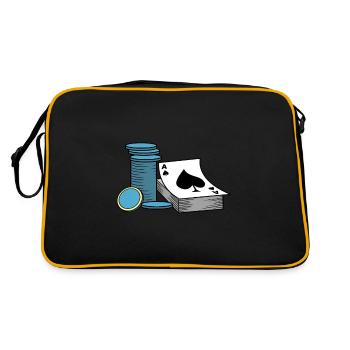 Poker et jetons de poker - Sac Retro - noir/or - Dos