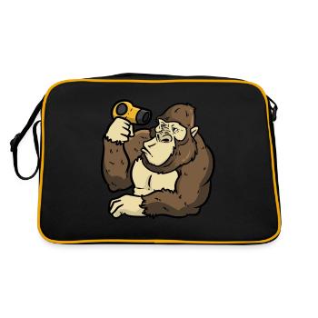 Stylist Gorilla - Retro Tasche - Schwarz/Gold - Hinten