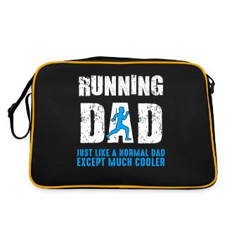 Cadeau du papa joggeur pour la course à pied - Sac Retro - noir/or - Dos