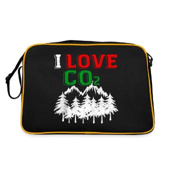 J'aime le CO2 - Sac Retro - noir/or - Dos