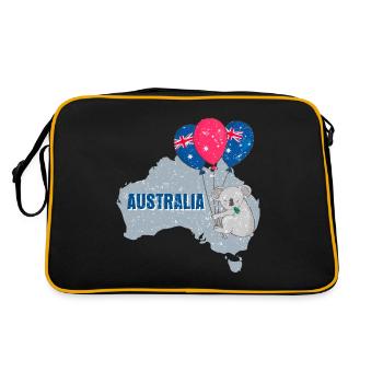 Cadeau voyage pays Australie - Sac Retro - noir/or - Dos