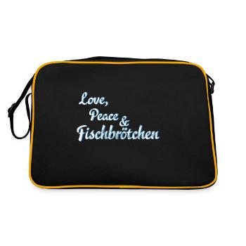 Love, Peace et petits pains de poisson - Sac Retro - noir/or - Dos