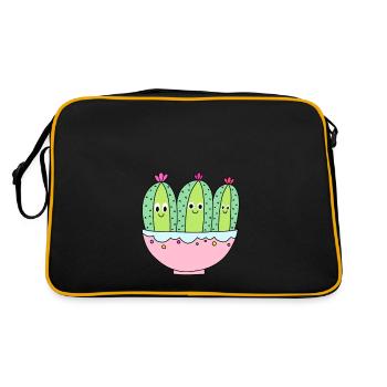 3 Pretty Cactus Girls - Retro Bag - black/gold - Back