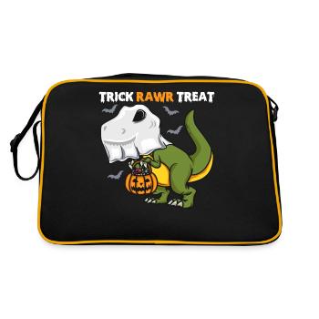 Halloween Dinosaur Party Citrouille Rawr Enfants - Sac Retro - noir/or - Dos