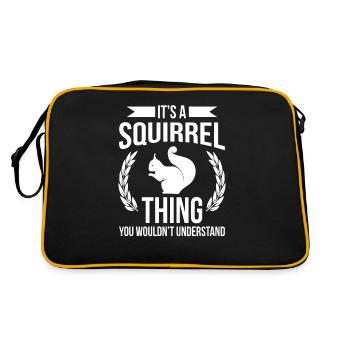 Squirrel thing - Retro Bag - black/gold - Back
