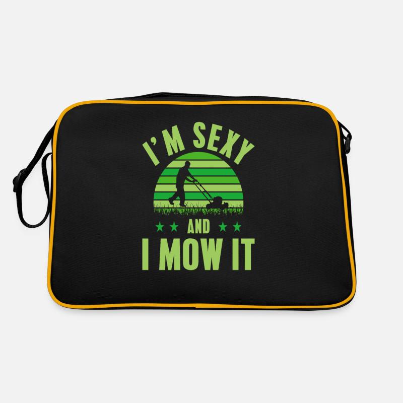 Rasenmähen Retro Tasche