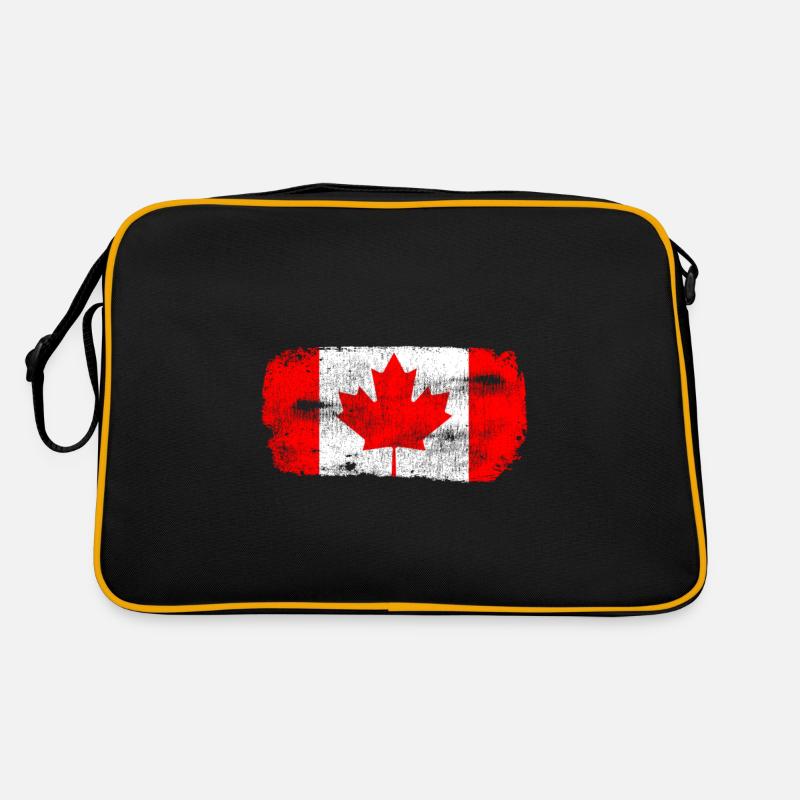 Kanada Land Reise Geschenk - Retro Tasche - Schwarz/Gold