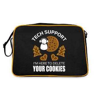Support technique Cookie Supprimer Computer Scientist - Sac Retro - noir/or - Dos