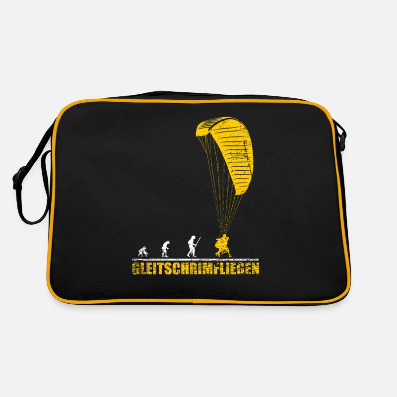 Evolution Gleitschirmfliegen Geschenk Retro Tasche