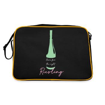 Here for the right Riesling - Retro Bag - black/gold - Back