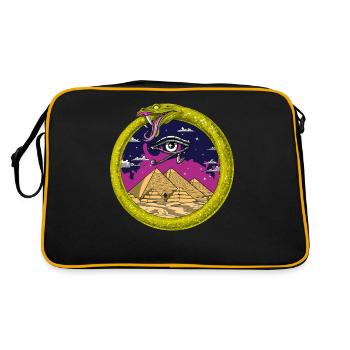 Pyramides Egyptiennes Ouroboros Serpent - Sac Retro - noir/or - Dos