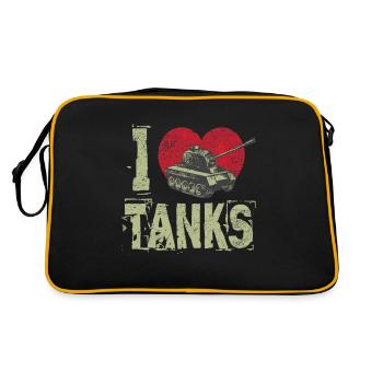 Panzer j’adore les chars - Sac Retro - noir/or - Dos
