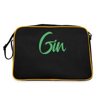 Alcohol Gin lovers drink bar gins gin - Retro Bag - black/gold - Back