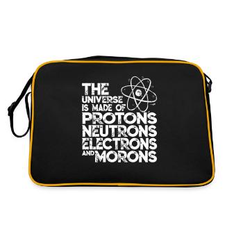 Lustiges Astronomy Astronomie Physiker Shirt - Retro Tasche - Schwarz/Gold - Hinten