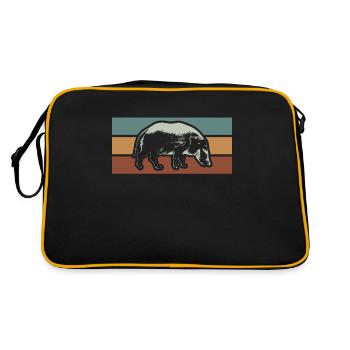 Pinceau porc cochon sanglier afrique - Sac Retro - noir/or - Dos