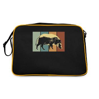 Sanglier cochon brosse rétro - Sac Retro - noir/or - Dos